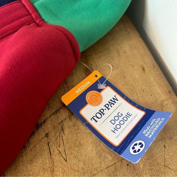 Top Paw Dog Hoodie Varsity High School Letterman Bomber Style Design NWT sz M - Picture 3 of 8